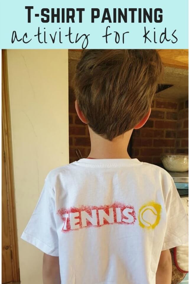 tennis themed paint masked t shirt