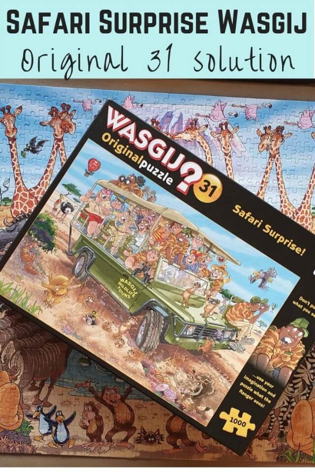 Wasgij original 31 safari surprise puzzle image with solution