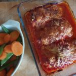 pepperoni chicken with veg on the side