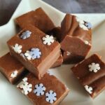 close up of gingerbread fudge