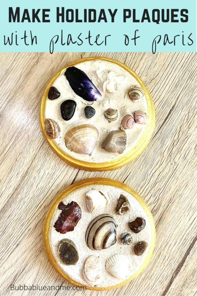 plaster of paris moutlds with beach finds