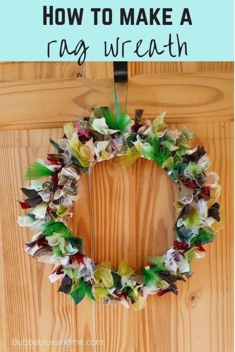how to make a rag wreath tutorial