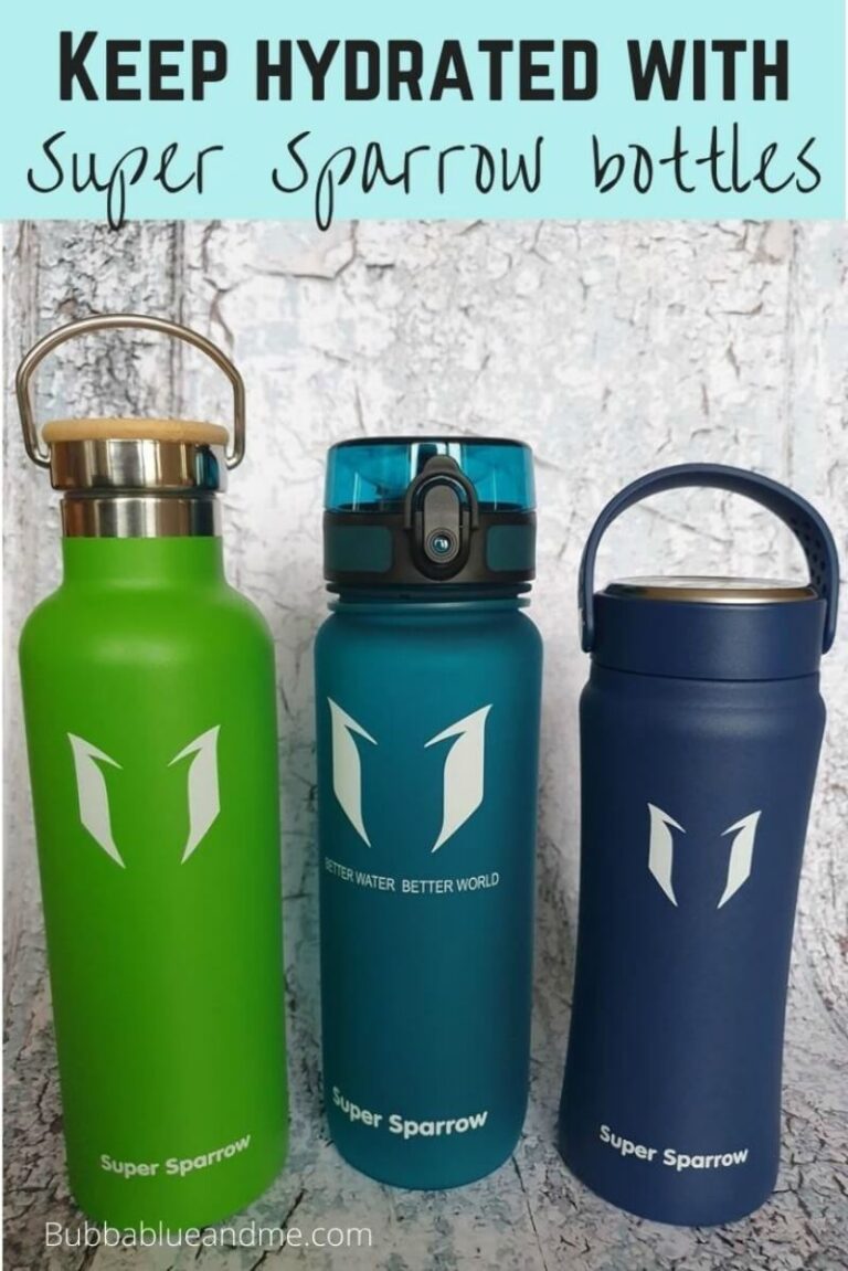 Staying hydrated with super sparrow water bottles x 3