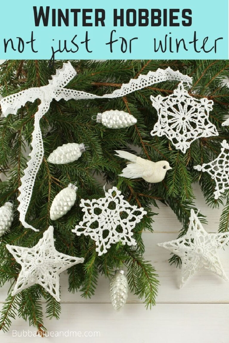 Winter hobbies aren't just for Christmas - greenery with silver stars and decorations