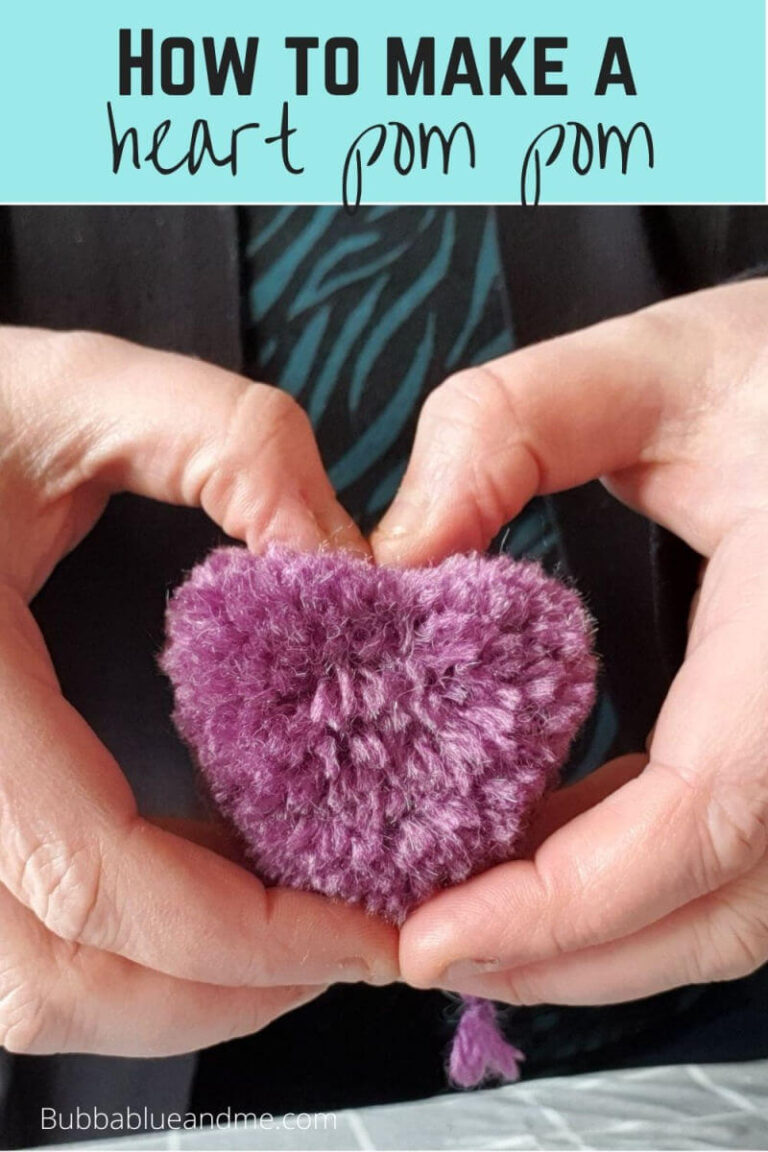 How to make pom pom hearts for Valentine’s Day