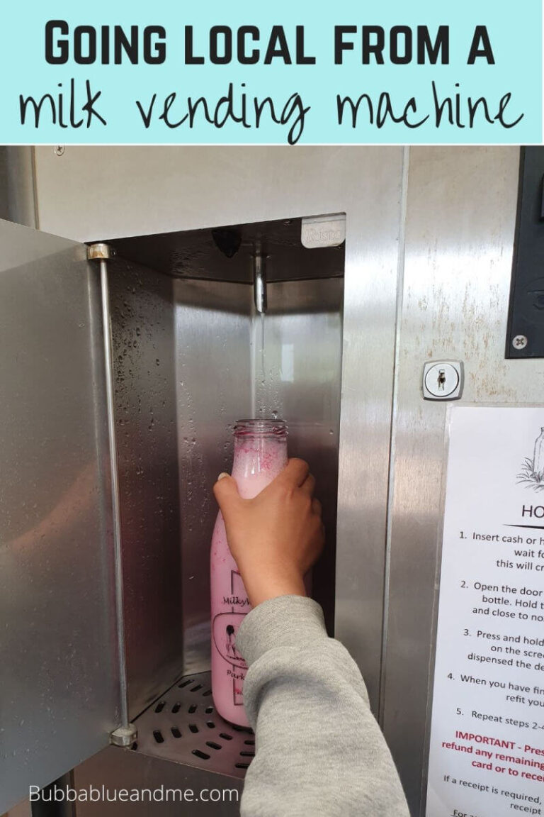 Buying from a milk vending machine