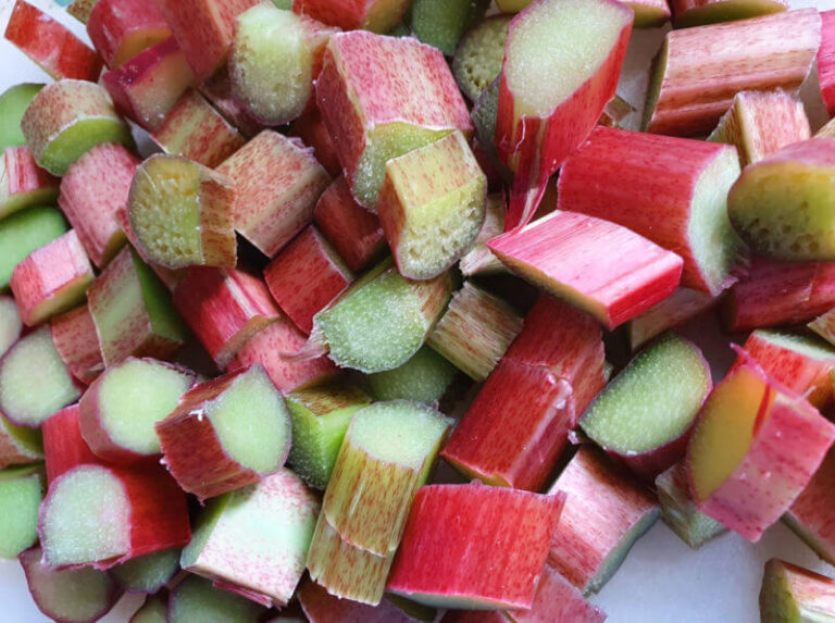 chopped rhubarb