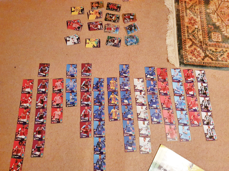 panini football card sorting