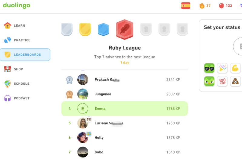 duoling leaderboard