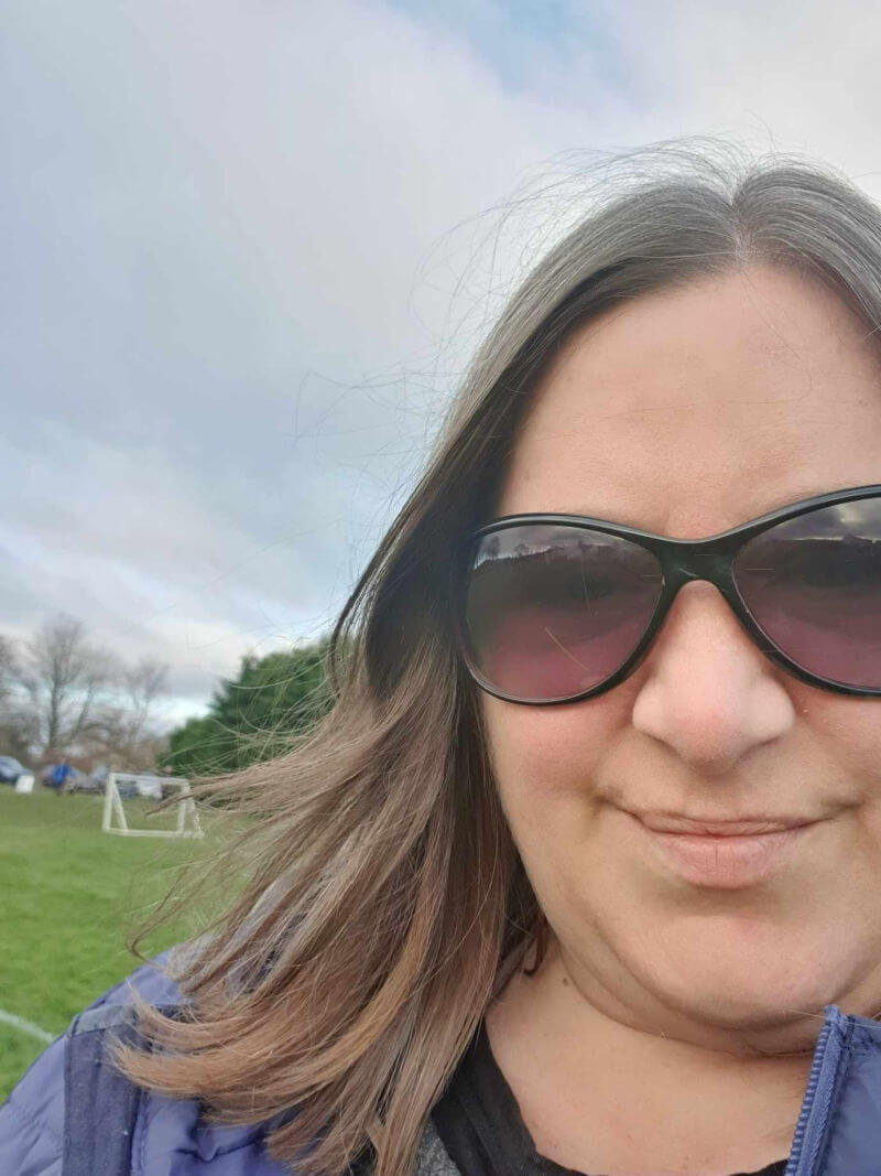 selfie at the football pitch