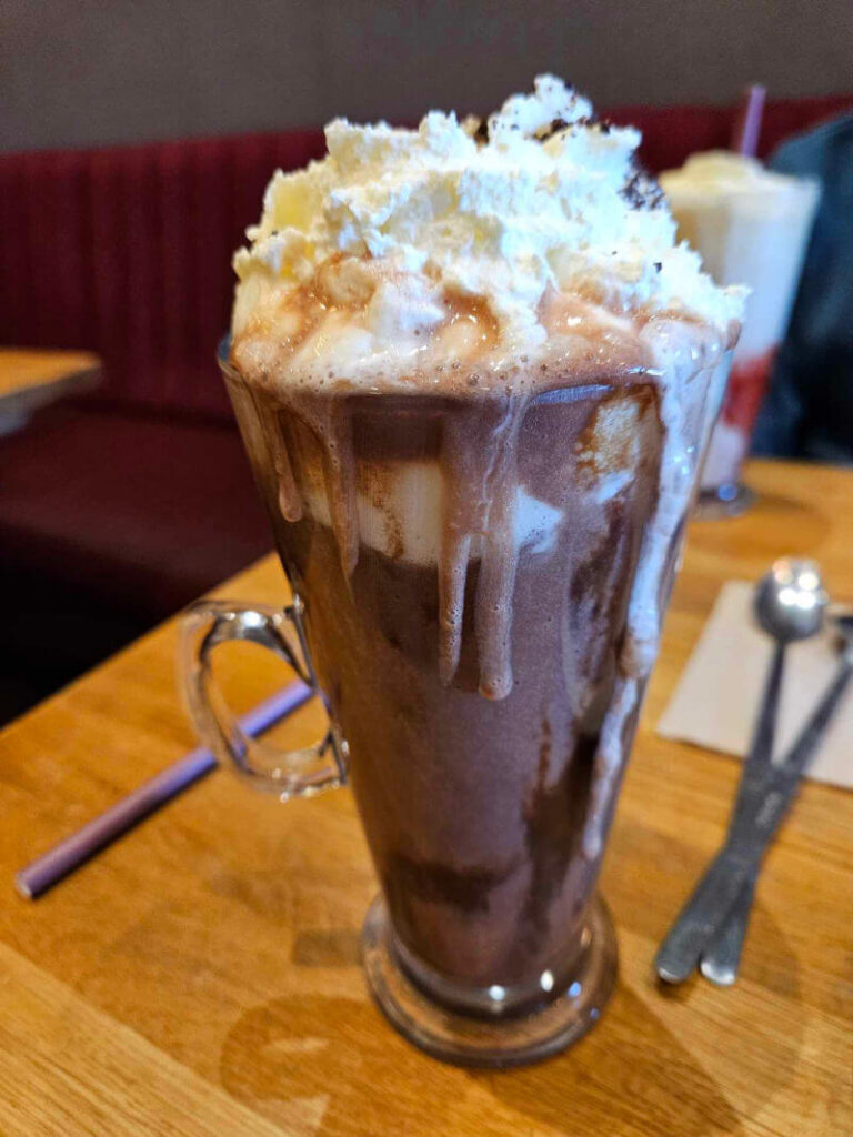 Costa hot milkshake drink