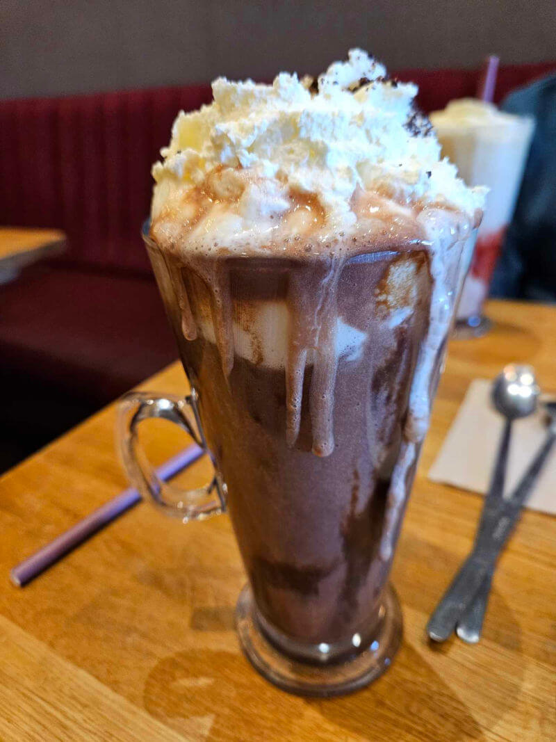Costa hot milkshake drink