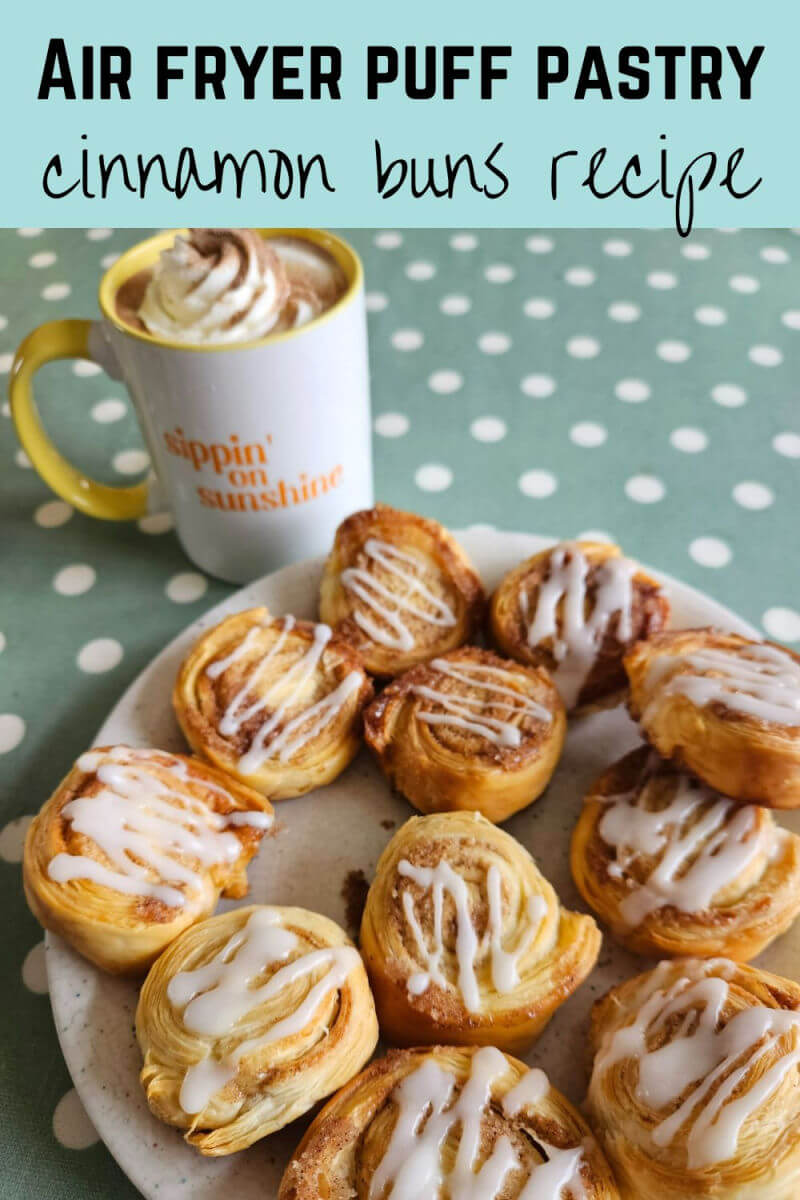air fryer puff pastry cinnamon rolls recipe