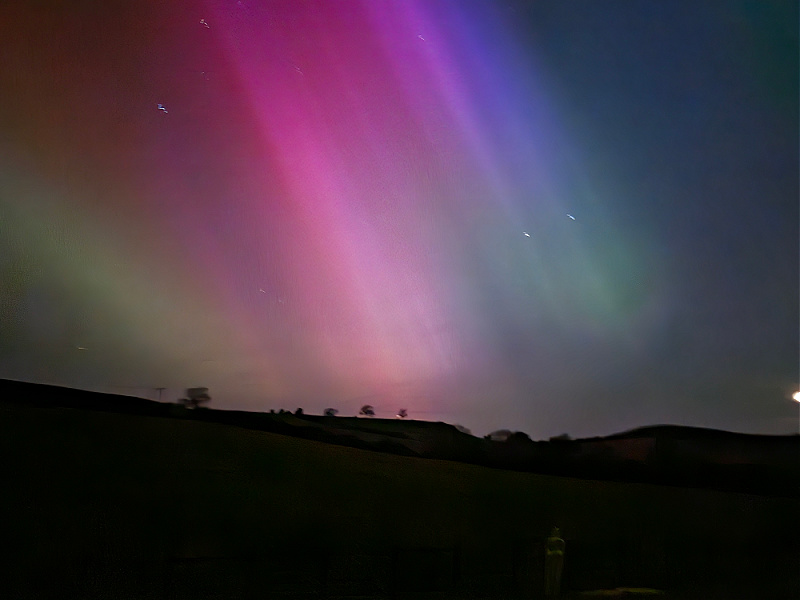 aurora borealis over our fields