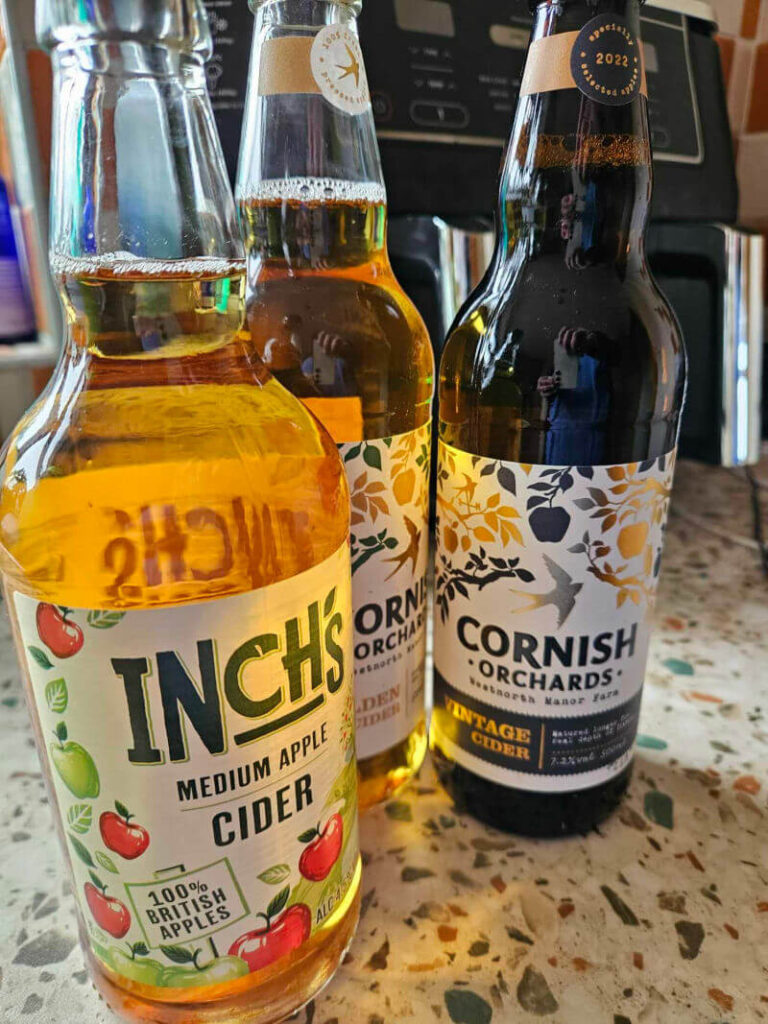 3 bottles of English cider